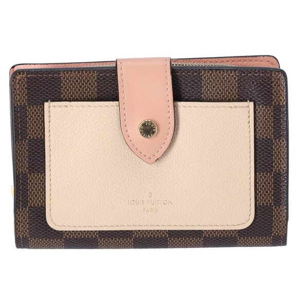 Louis Vuitton Juliet Bifold Wallet N60380 Creme Damier Ebene Canvas - Picture 1 of 6